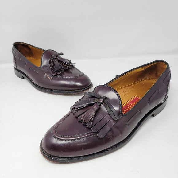 Men's Cole Haan City Burgundy Tassel Loafers Size 9.5 M - Picture 1 of 12